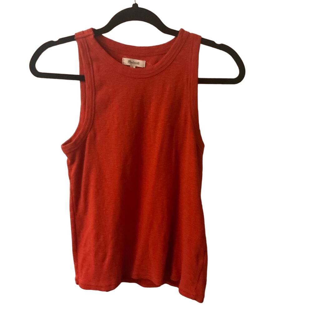Madewell Orange Westville Tank M AN456 Casual Dopamine Boho Classic Preppy Twee